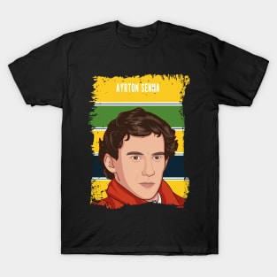 Ayrton Senna Illustration Tribute T-Shirt